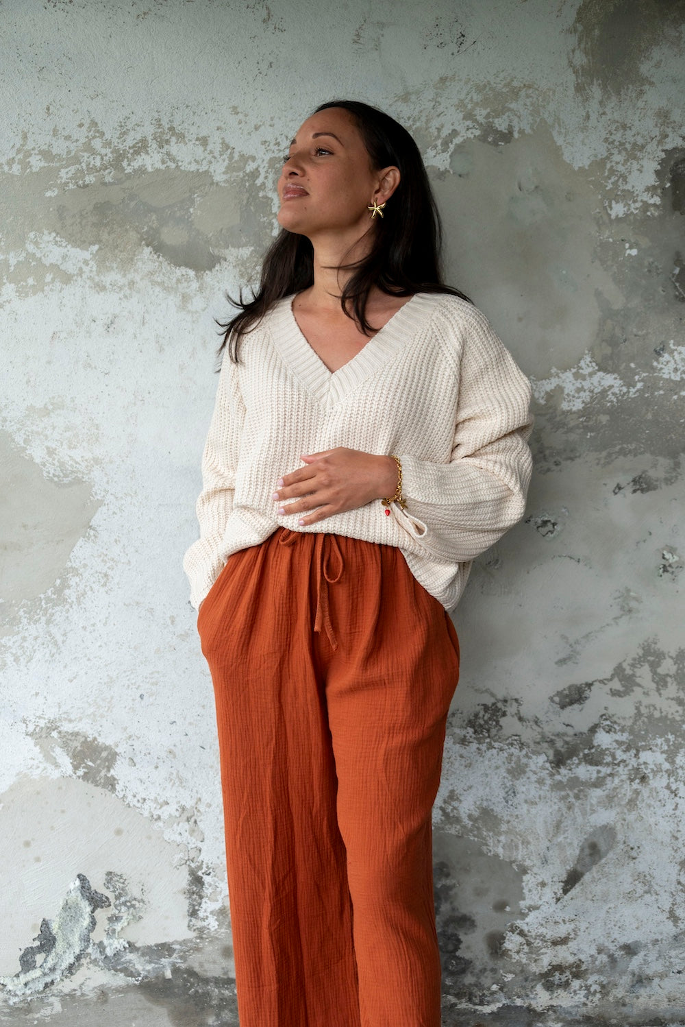 Pantalon gaze de coton TINA