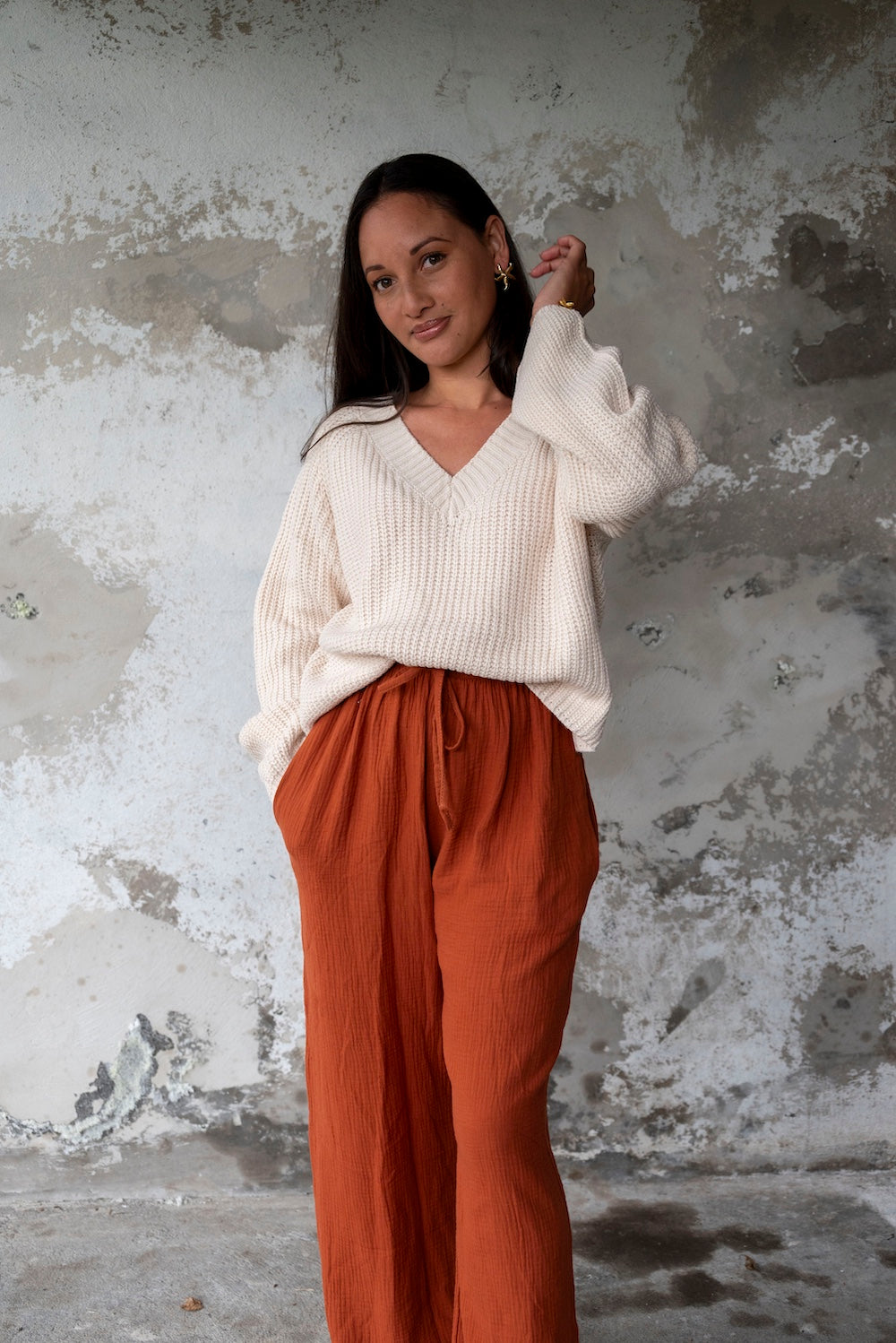 Pantalon gaze de coton TINA