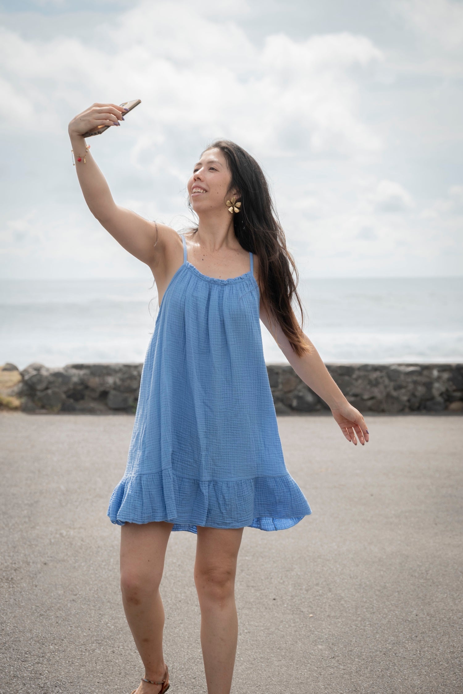 Robe courte gaze de coton ABBY