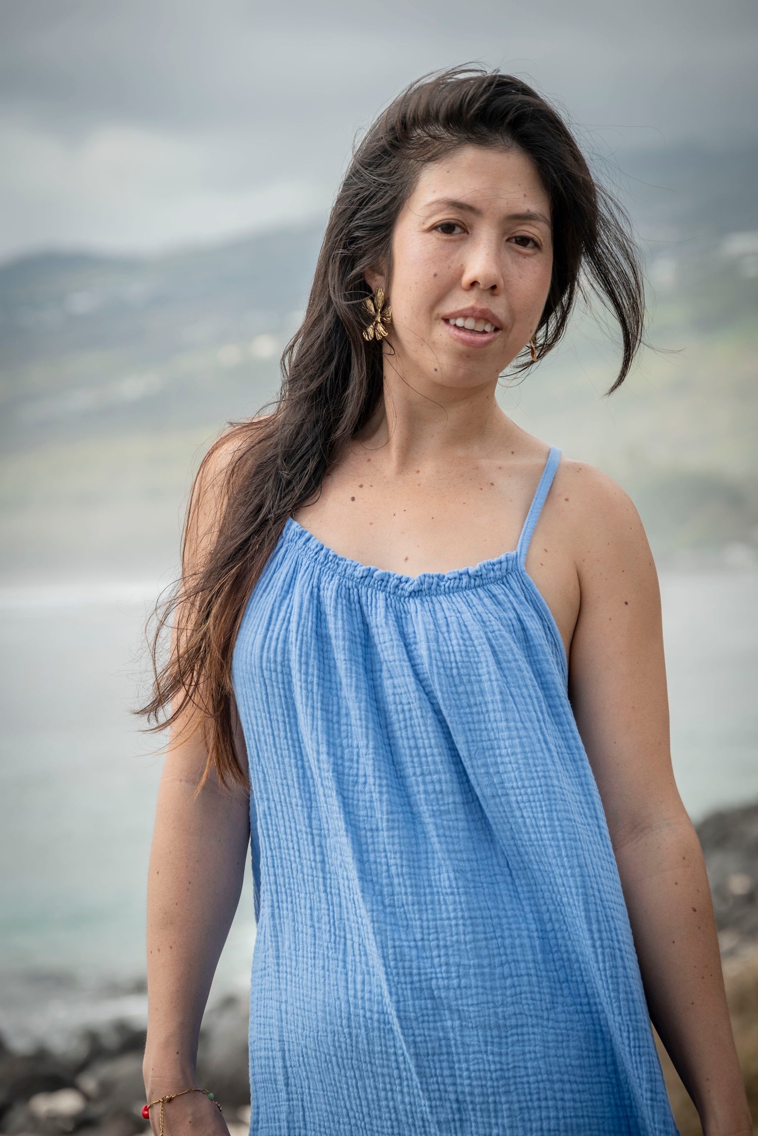 Robe courte gaze de coton ABBY