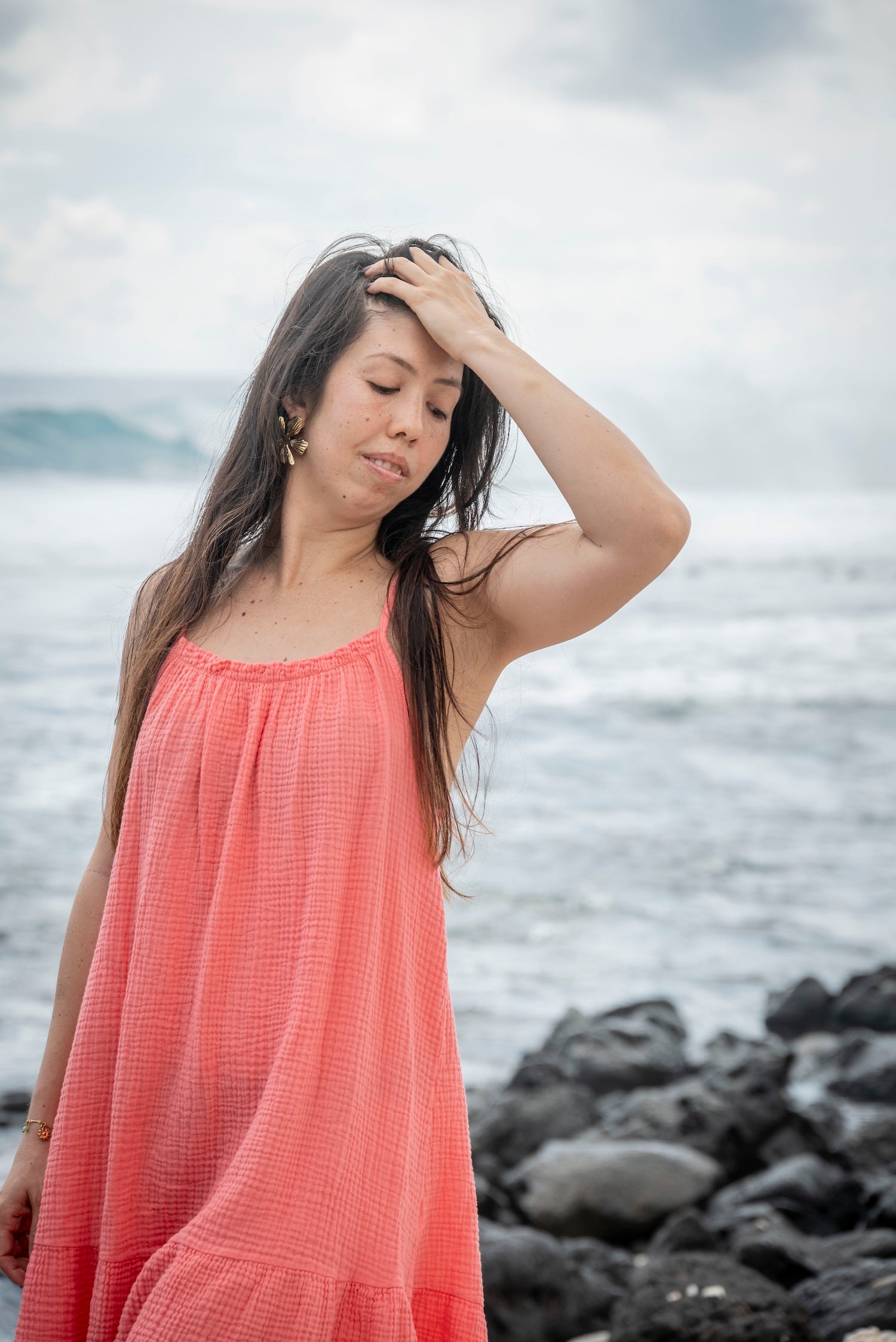 Robe courte gaze de coton ABBY