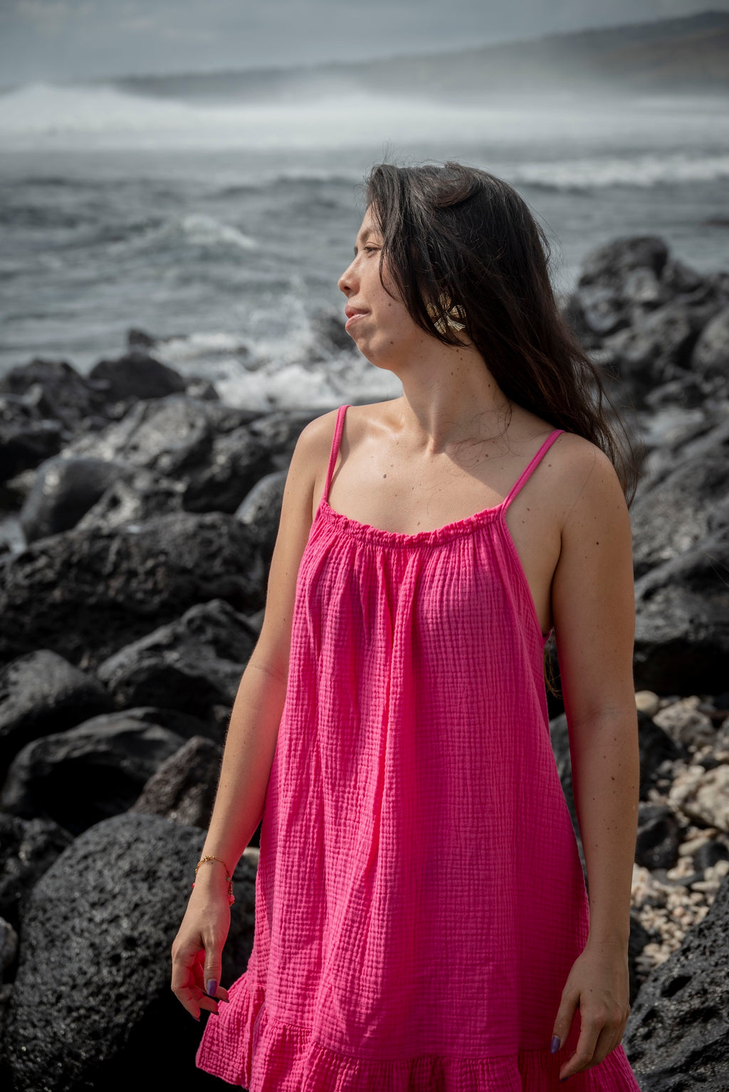 Robe courte gaze de coton ABBY