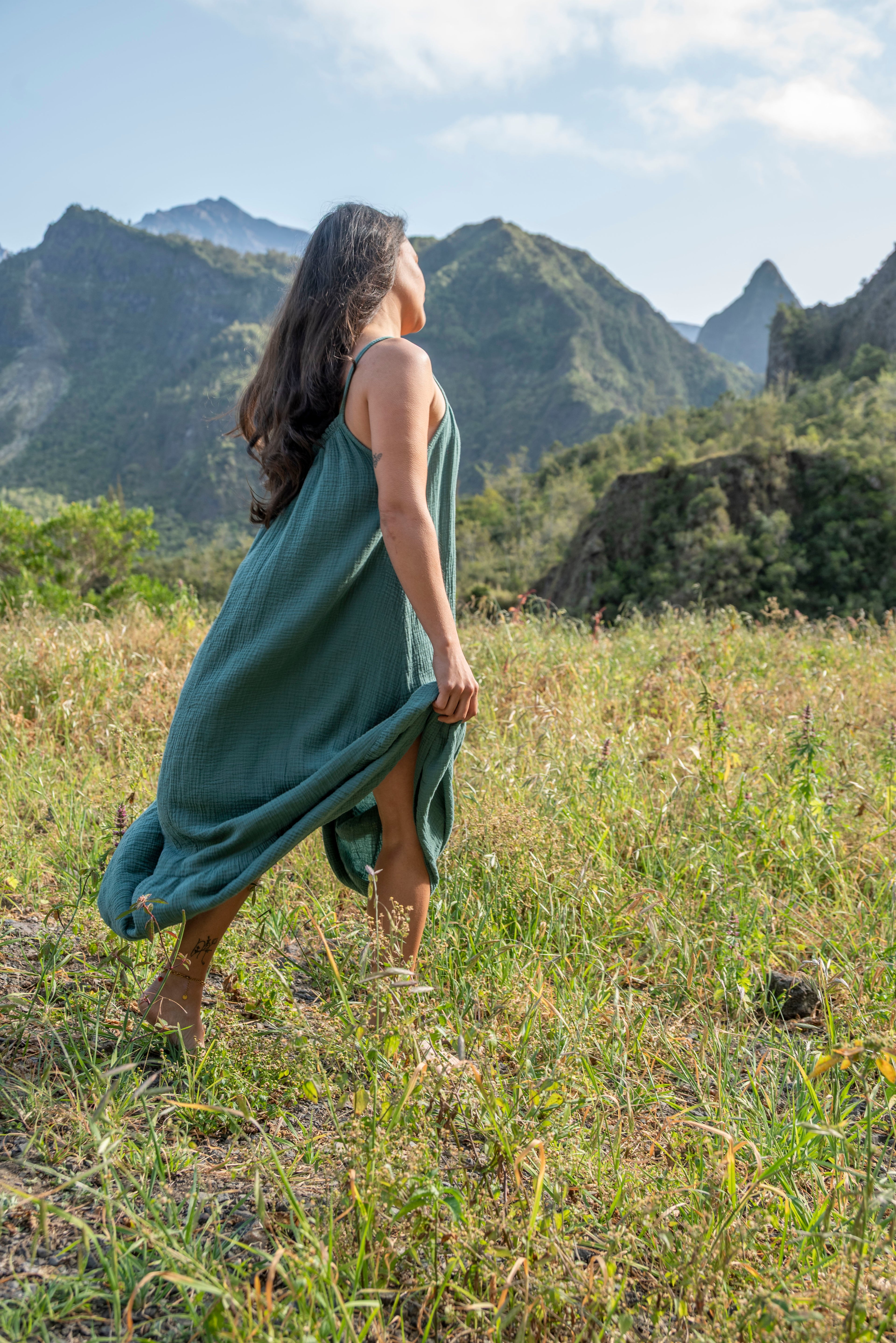 Robe longue gaze de coton CLÉA