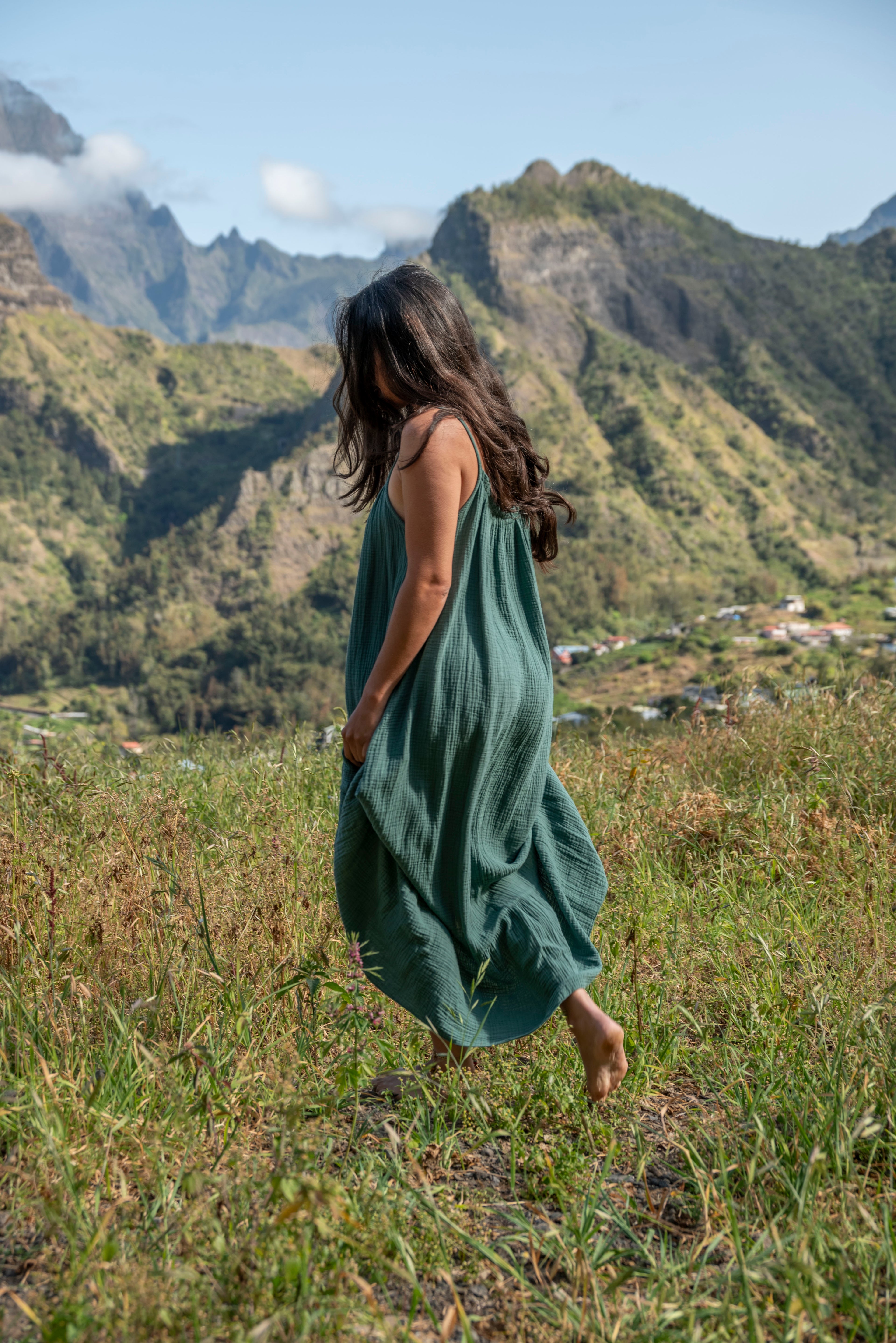 Robe longue gaze de coton CLÉA