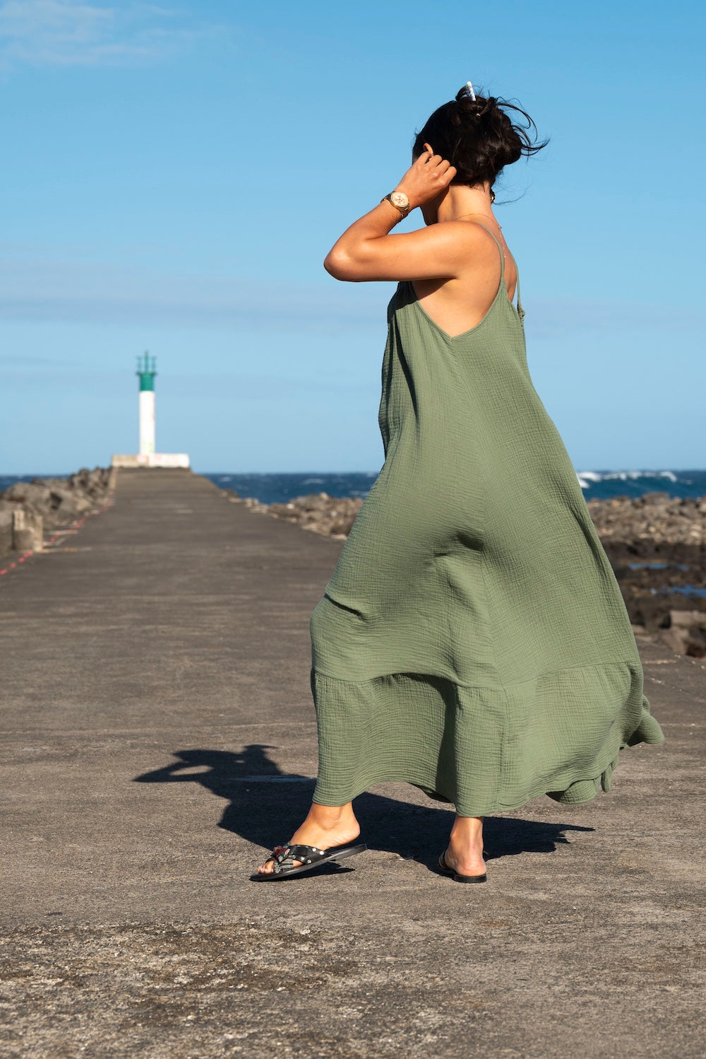 Robe longue gaze de coton CLÉA