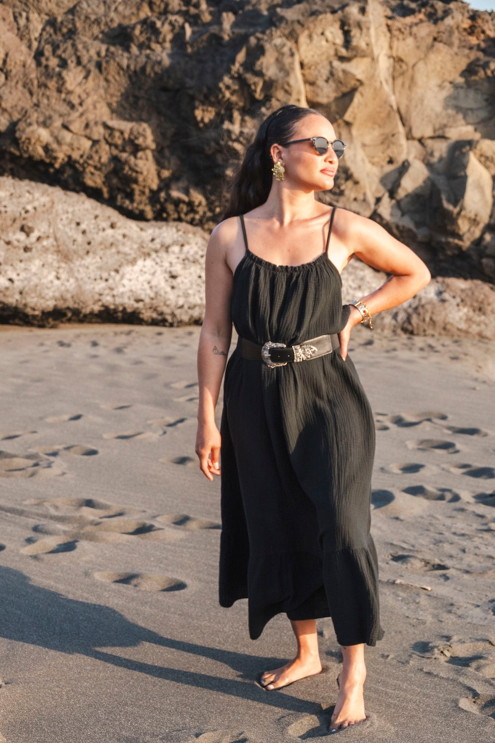 Robe longue gaze de coton CLÉA