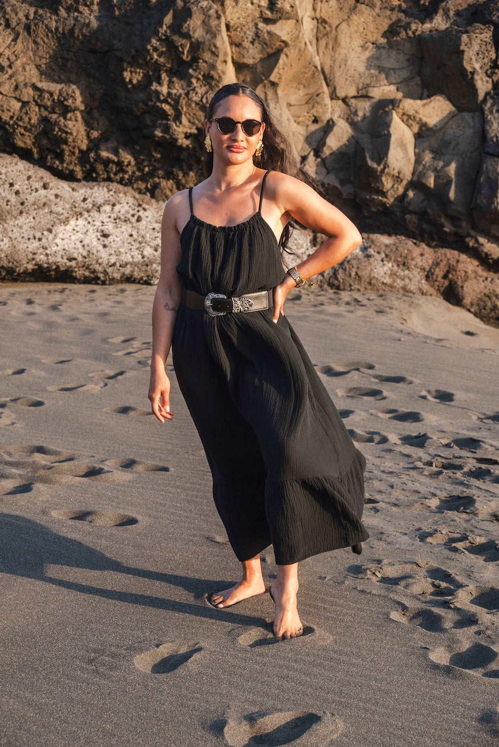 Robe longue gaze de coton CLÉA