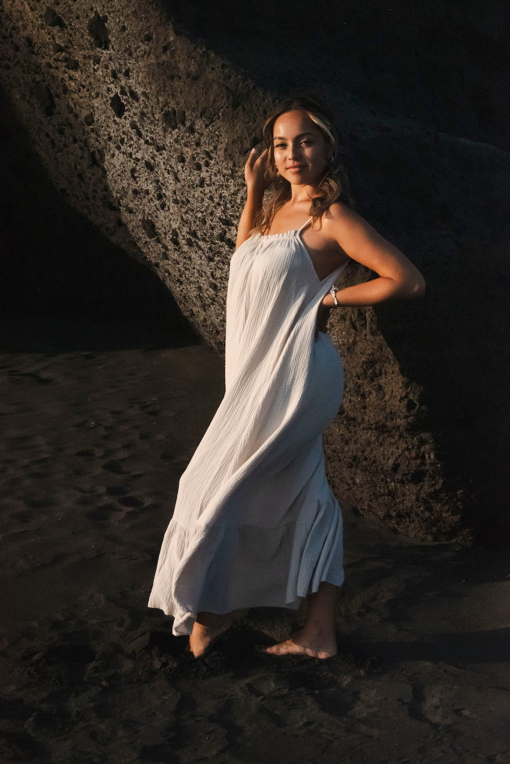 Robe longue gaze de coton CLÉA