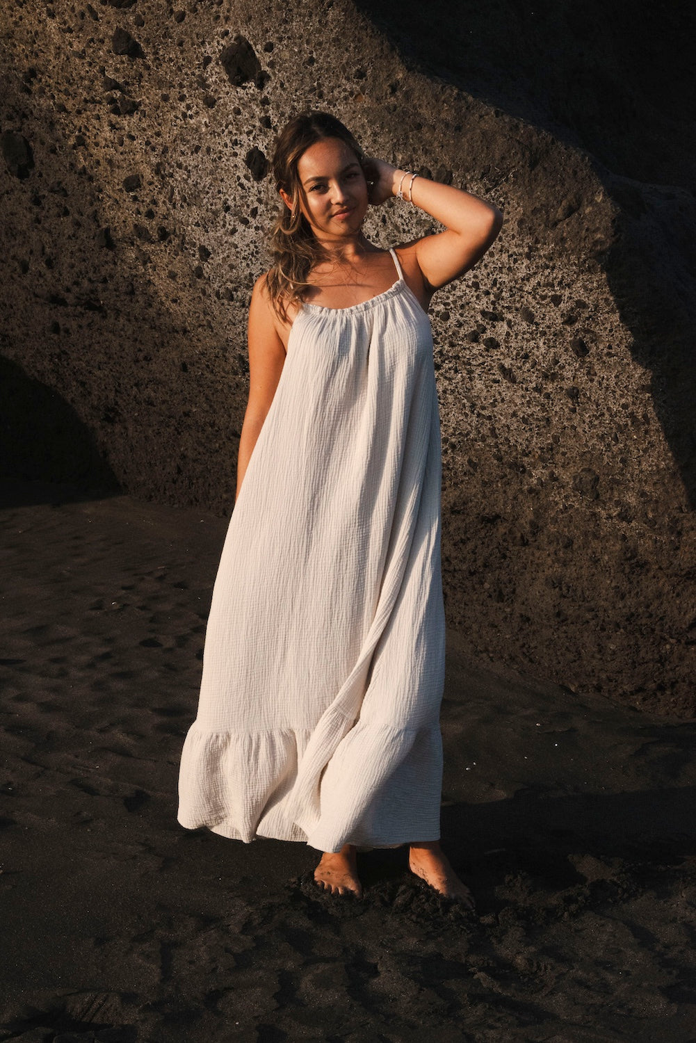 Robe longue gaze de coton CLÉA