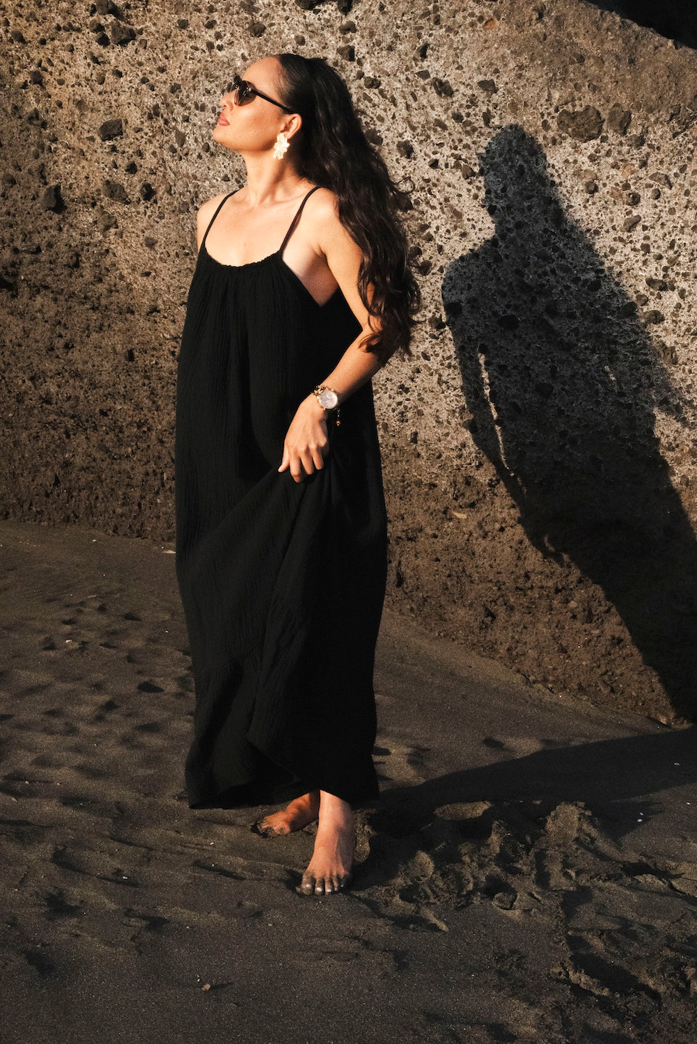 Robe longue gaze de coton CLÉA
