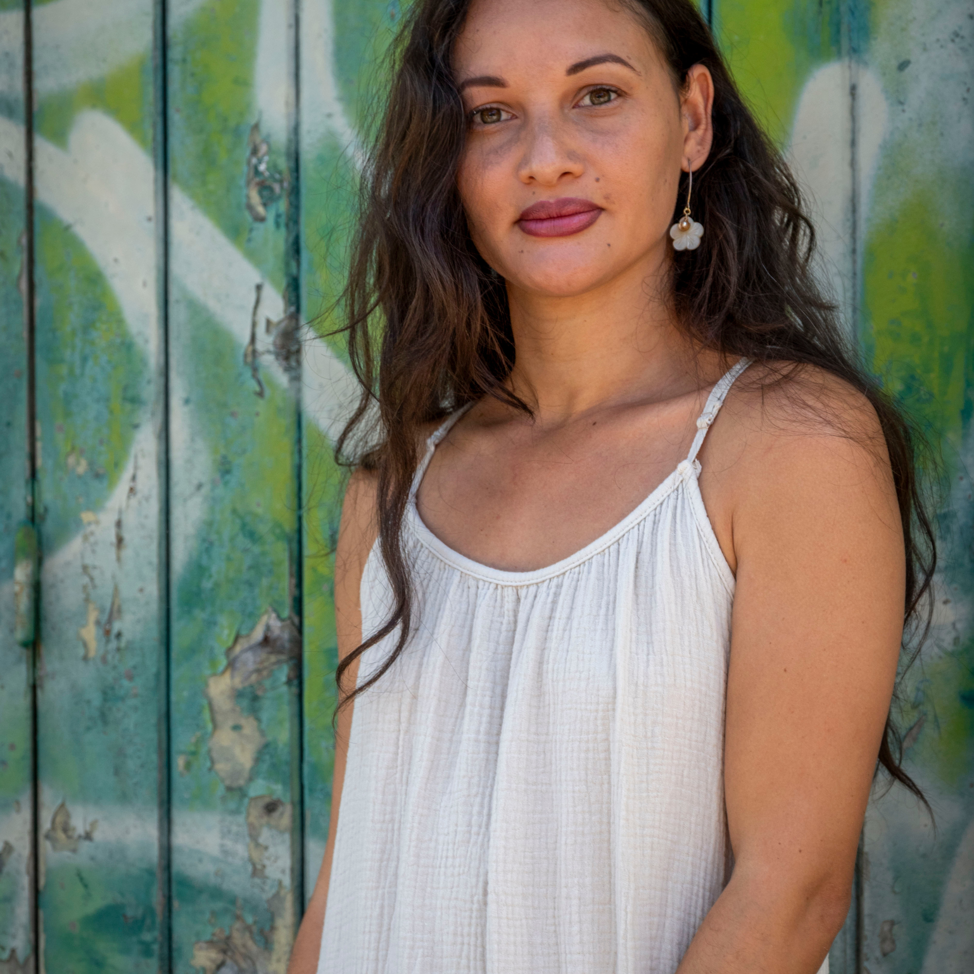 Robe longue dos nu gaze de coton EMMA
